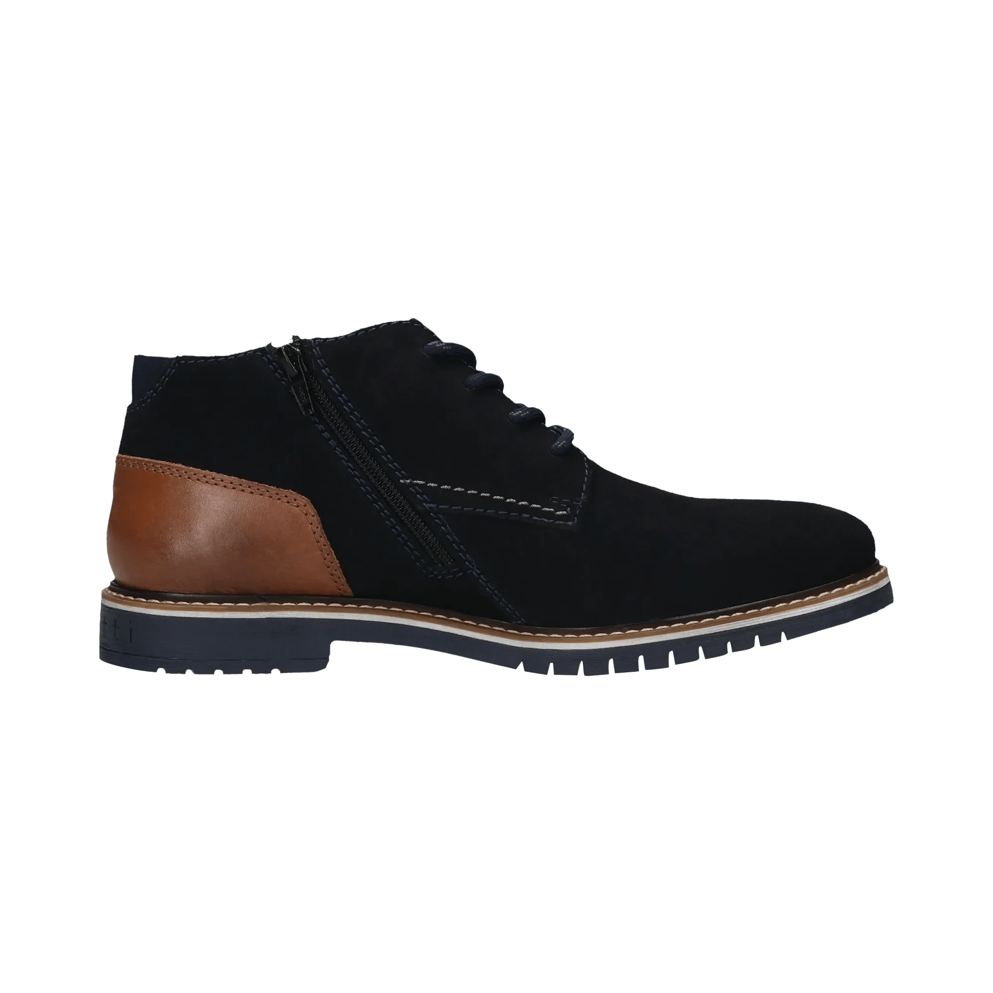 Leder Schnürstiefel dunkelblau - Image 3